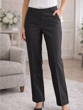 NWT Worthington Black High Rise Dress Pants Trouser 6 Short Work
